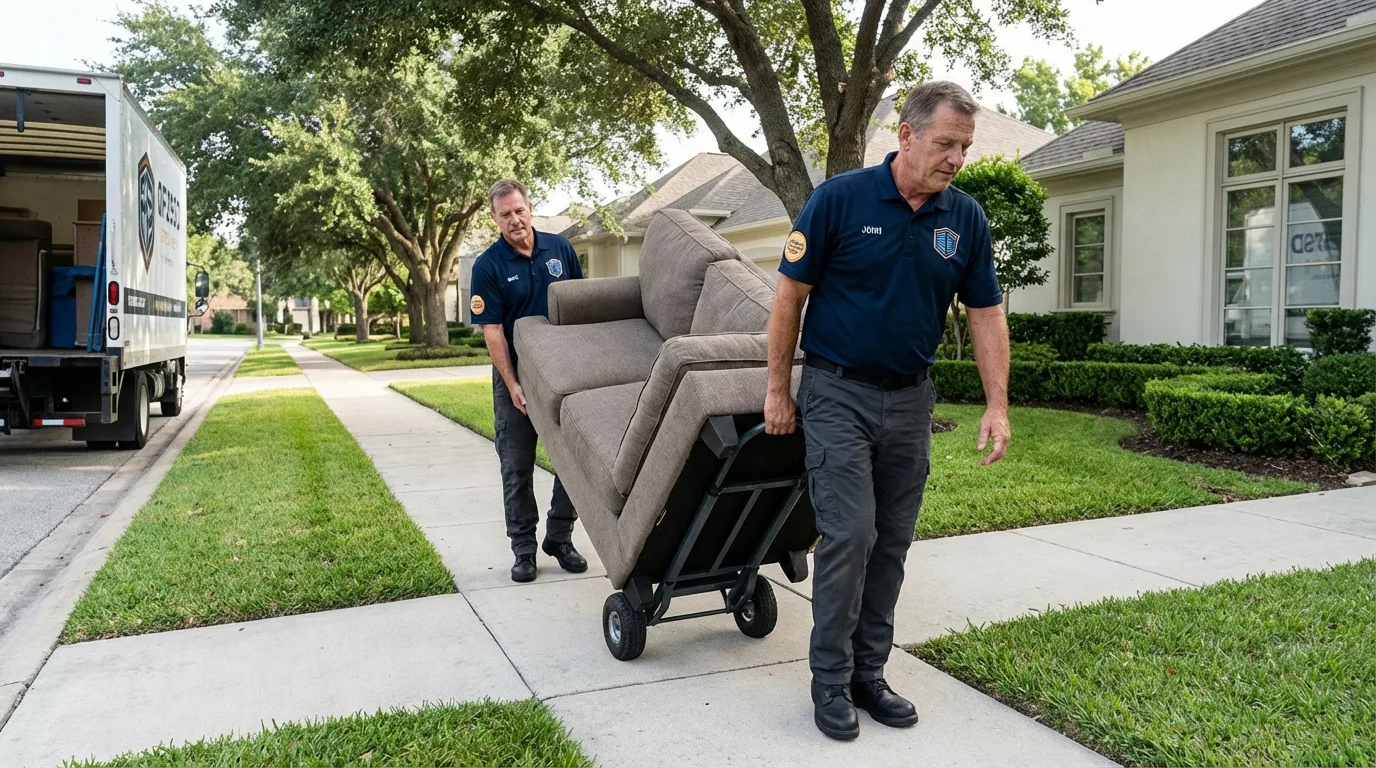 Local residential moving crew loading furniture in Tribes Hill, NY